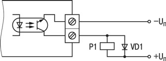 Транзисторная оптопара (выход «К»).