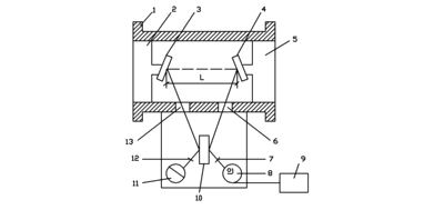 Схема интерференционного расходомера Физо-Френеля