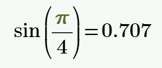 Пример вычисления тригонометрической функции.